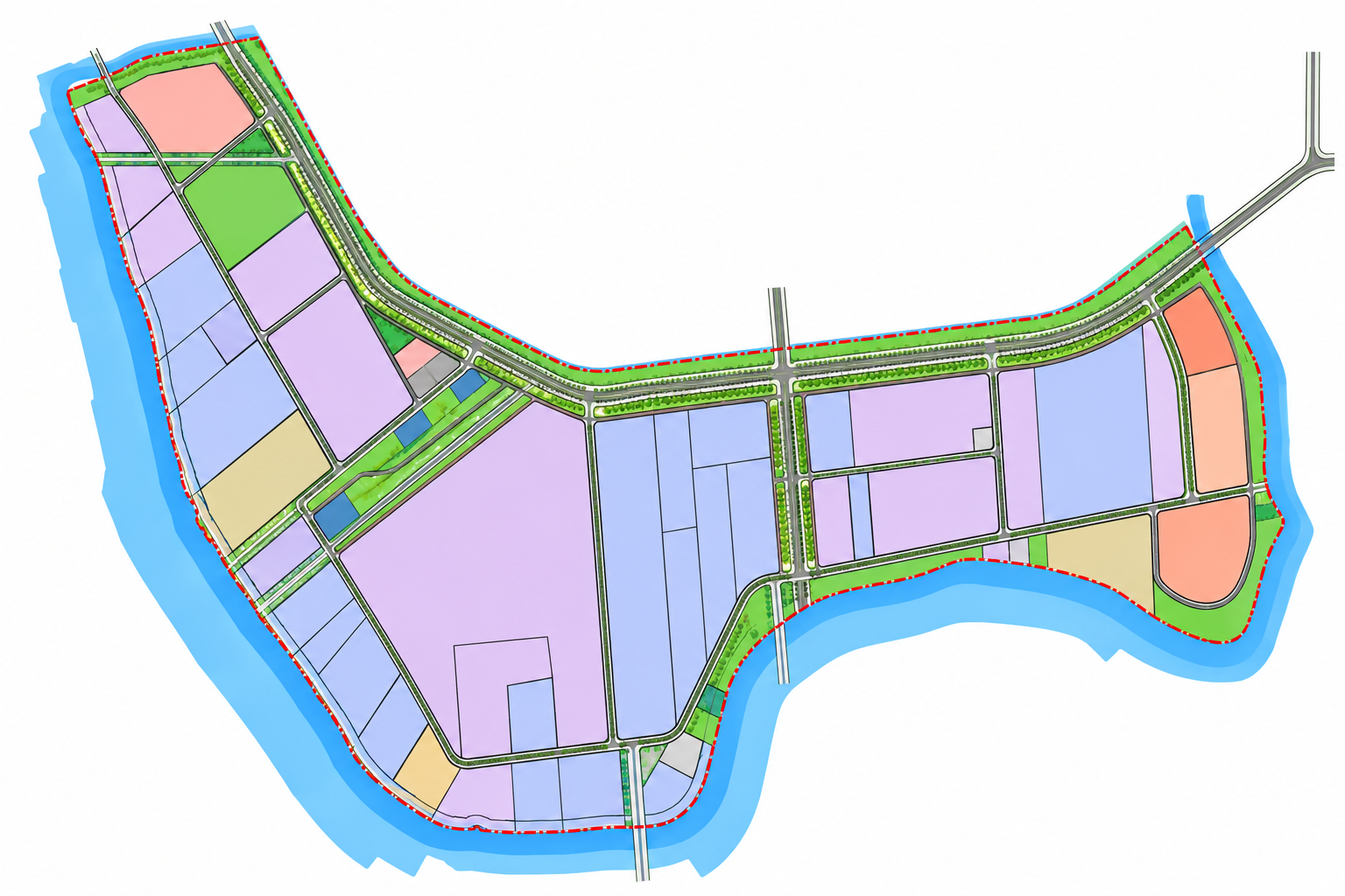 Updated masterplan of Ong Keo Industrial Park along the Long Tau and Dong Tranh rivers